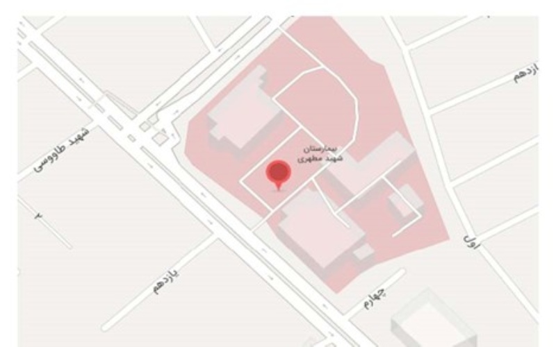 نقشه بیمارستان مطهری ارومیه