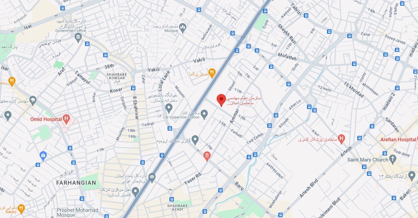 مکان سازمان نظام مهندسی ارومیه