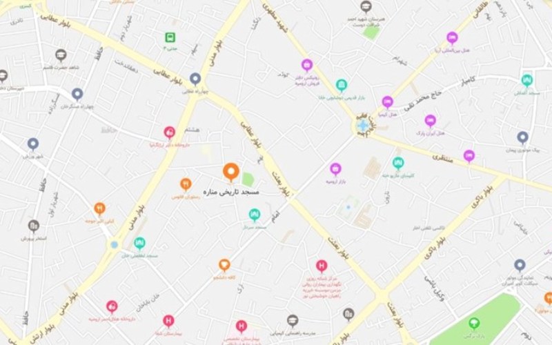 نقشه مسجد مناره